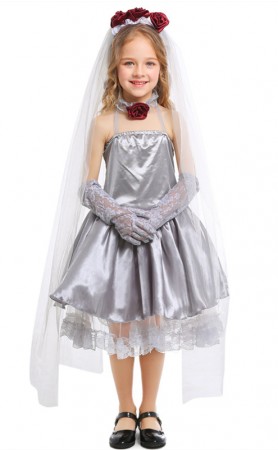 Halloween Child Cosplay Ghost Bride Masquerade Costume