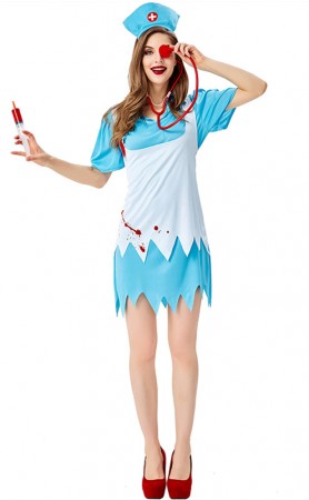 Halloween Sexy Women Cardiac Arrest Nurse Costume