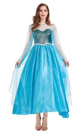 Halloween Movie Character Blue Princess Dress