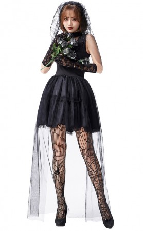 Halloween Sexy Woman Ghost Zombie Bride Costume