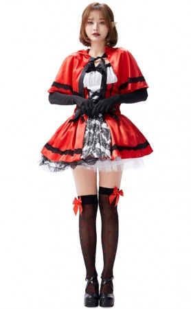 Halloween Gothic Red Riding Hood Adult Costume