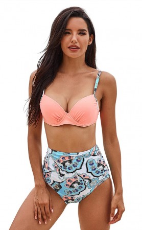 Sexy Print Swimsuit Two-Piece Beach Bikini 