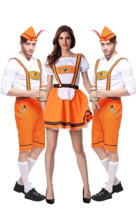 German Beer Bavarian Oktoberfest Couple Lederhosen Costume