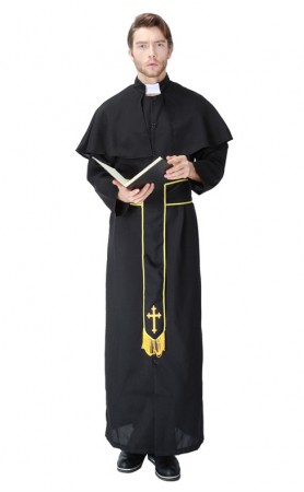 Halloween Party Religious Costume Priest Cosplay