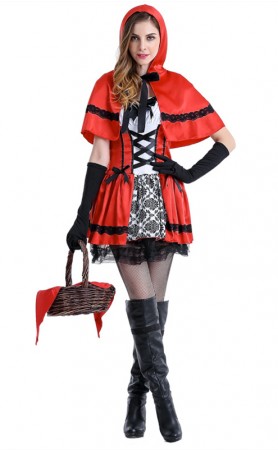 Gothic Red Riding Hood Adult Costume