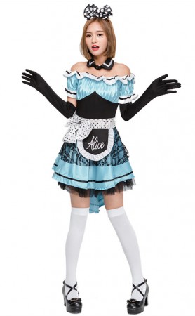 Halloween Alice In Wonderland Maid Princess Dress