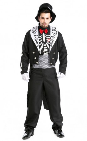 Halloween Skeleton Zombie Knight Cosplay Costume