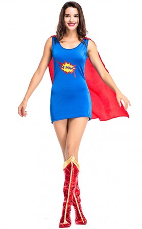 Halloween Sexy Superwoman Captain America Costume