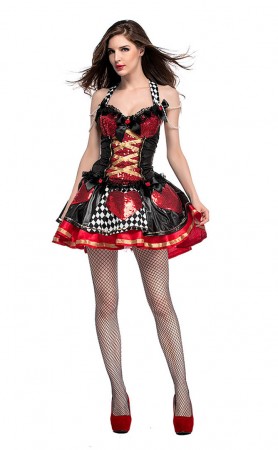 Halloween Women Feisty Queen Of Hearts Costume