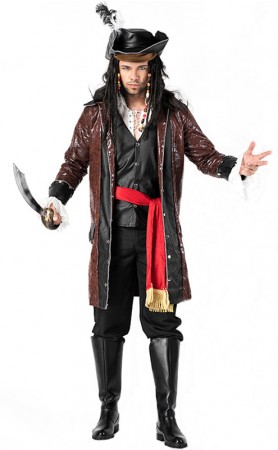 Halloween Mens Fancy Pirate Costume