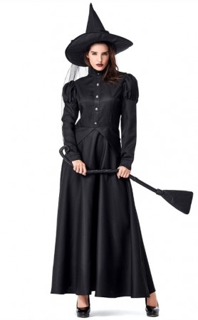 Halloween Wizard Of Oz Black Witch Costume