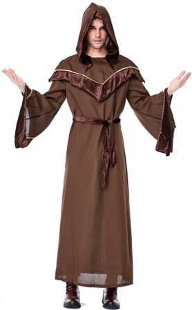 Gothic Sorcerer European Religious Men and Priests Mystic Sorcerer Costume