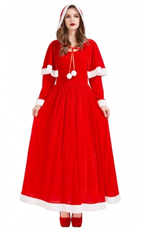 Christmas Eve Party Santa Shawl Dress