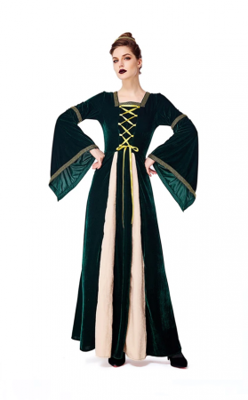 Halloween Parent-Child Costume Renaissance Retro Long Sleeve Midi Dress