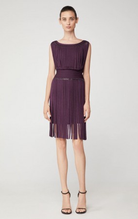 Herve Leger Portrait Fringe Ring Dress