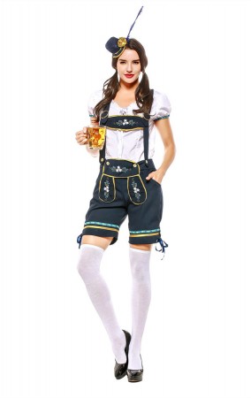 Oktoberfest Outfit Pocket Short Sleeve Costume