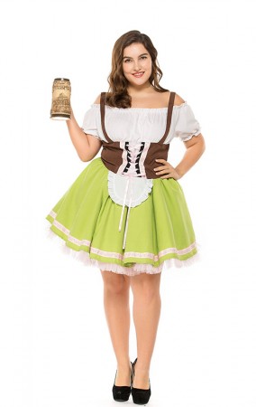 Plus Size Oktoberfest Waitress Party Dress