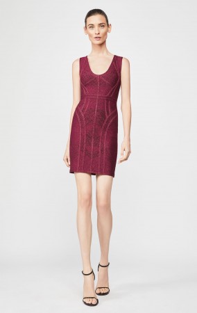 Herve Leger Metallic Lurex Jacquard Mini Dress