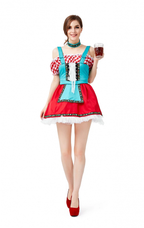 Womens Dress Oktoberfest Fraulein Party Costume