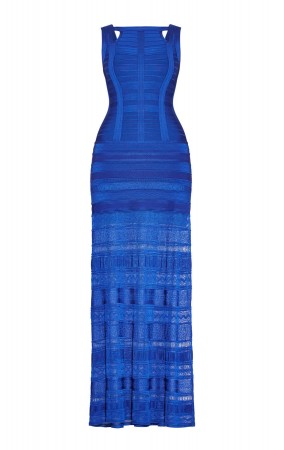 Herve Leger Alejandra Pointelle Bandage Dress