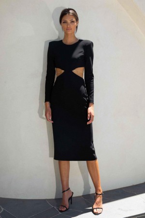 Iconic Misha Collection's Kora Black Dress