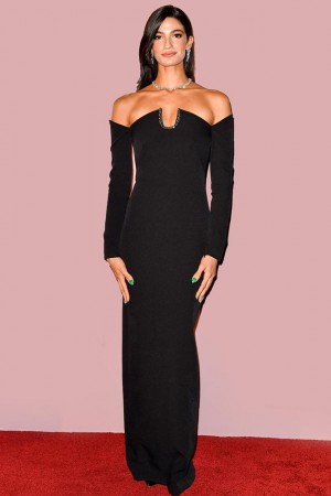 Black Off Shoulder Evening Bandage Gown