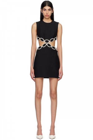 Black Short Cutout Bandage Dress