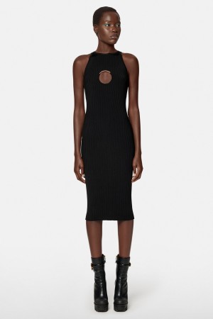 Knit Midi Dress With Ring Hardware