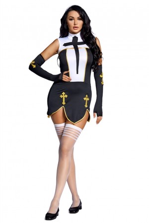 Halloween Sexy Temptation Bad Nun Costume