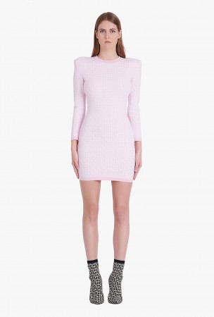 BM Short Bicolor Jacquard Knit Dress