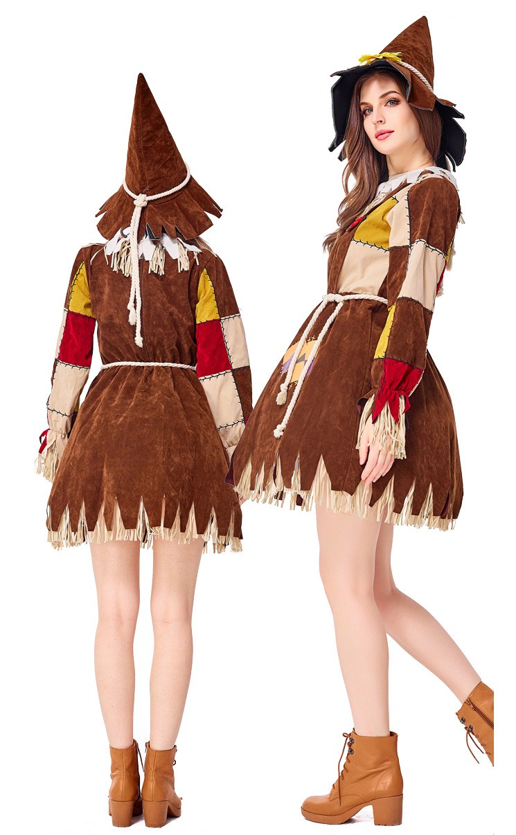 Halloween Parent-Child Costumes Wizard of Oz Scarecrow Adult Suit
