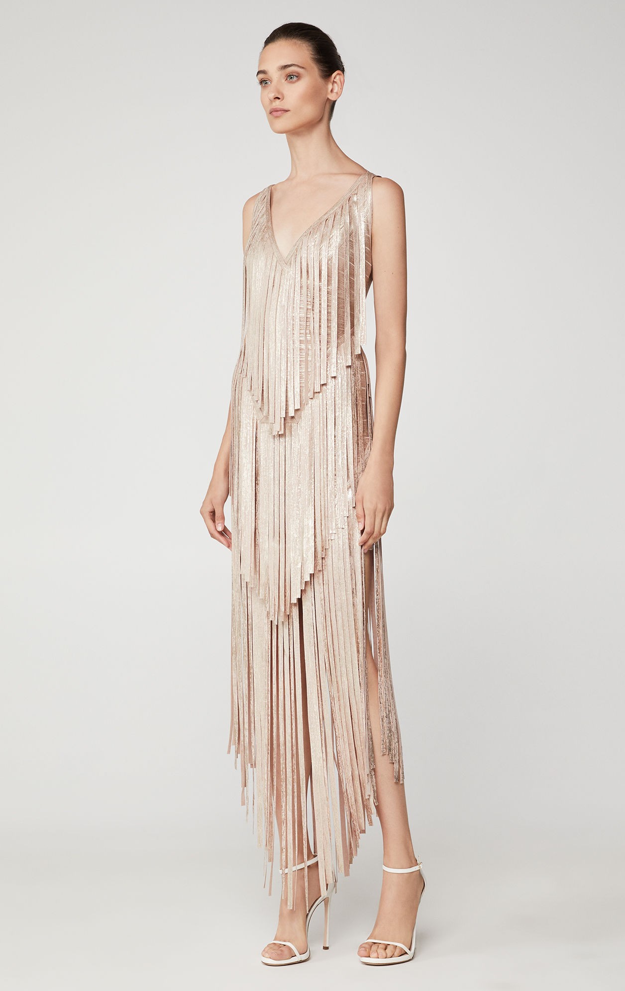 herve leger fringe dress