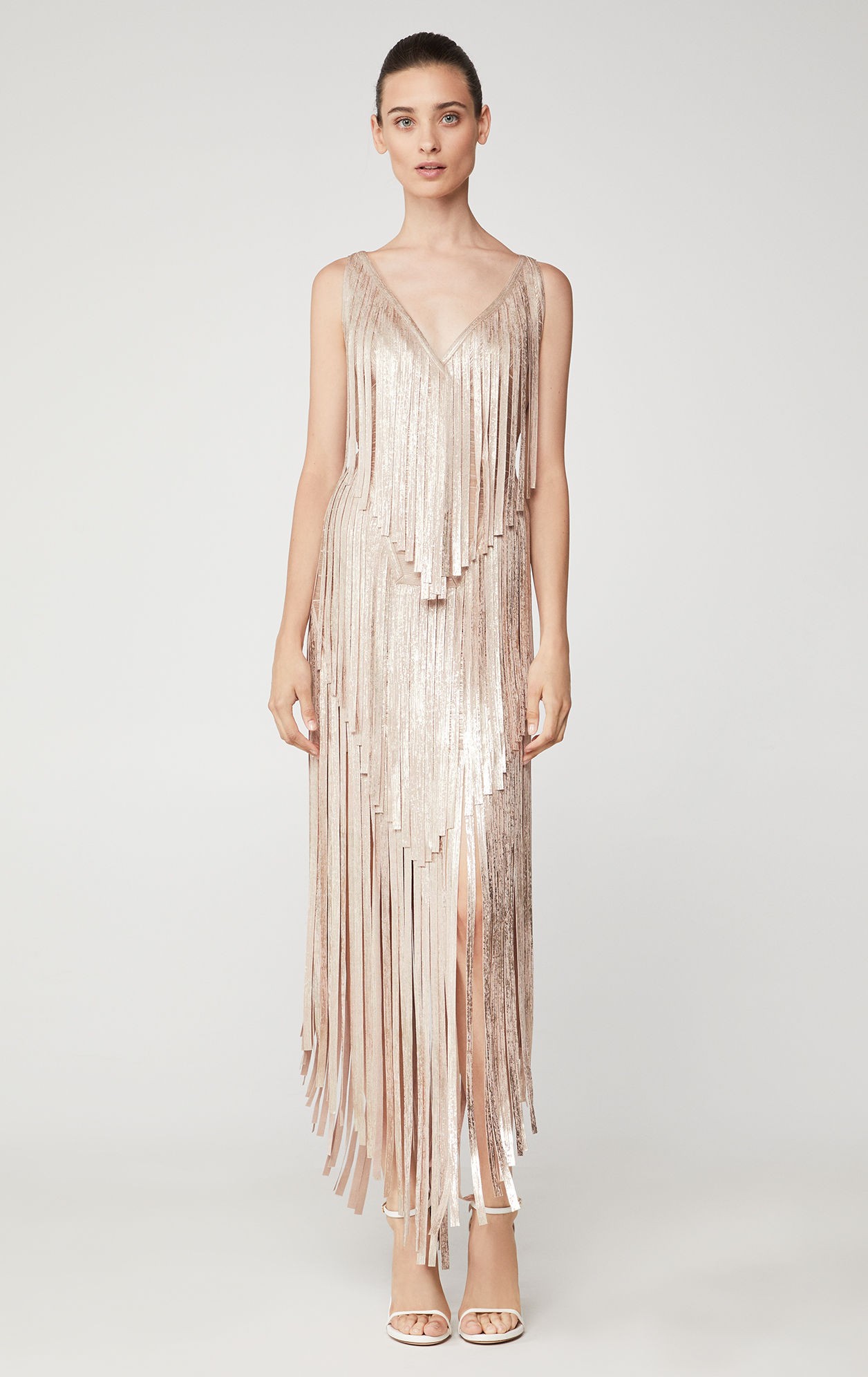 herve leger fringe dress