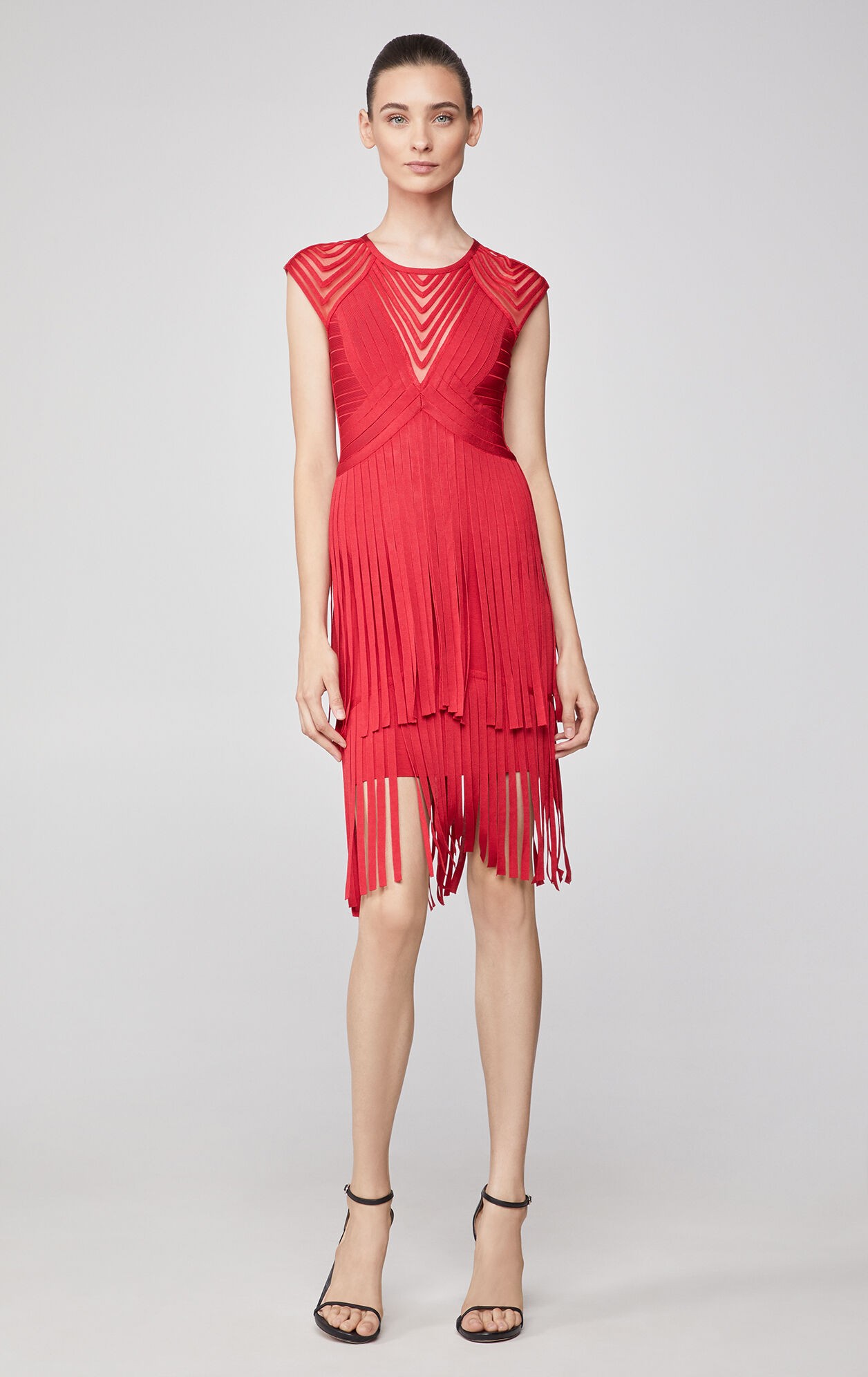 asymmetrical fringe dress