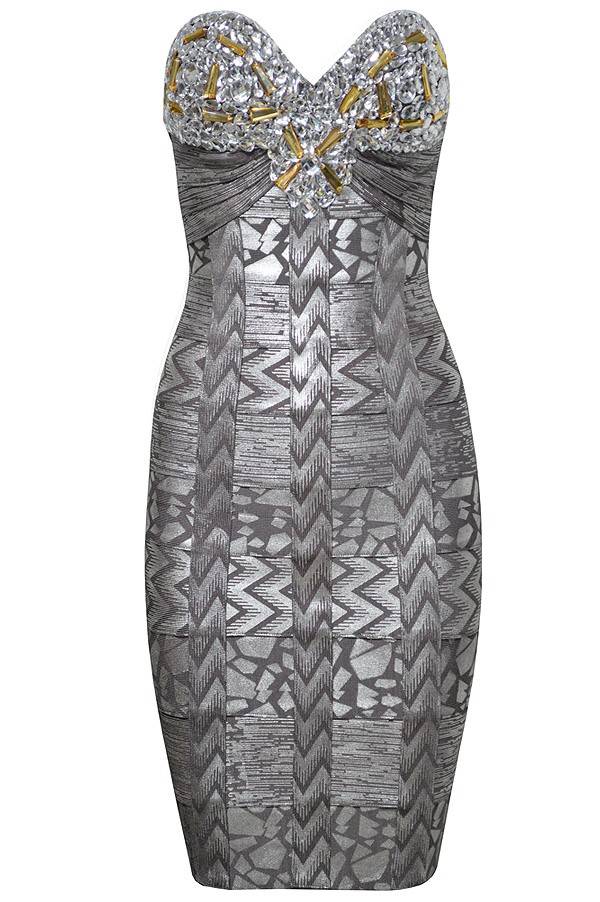 herve leger black strapless dress