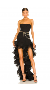 Strapless Black Corset Gown