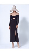 Sexy Off-The-Shoulder Cutout Bandage Long Dress