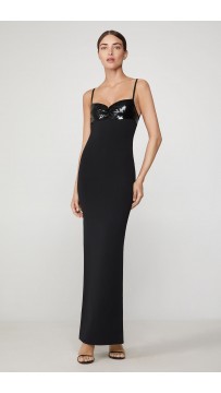 Herve Leger Sequin Ruched Gown