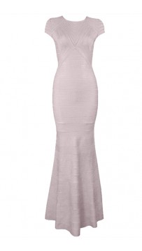 Herve Leger Maribel Tulle Applique Dress