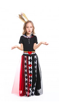 Halloween costumes Child Alice In Wonderland Poker Girls Suit