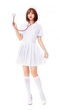 Halloween Classic White Suit Sexy Nurse Costume