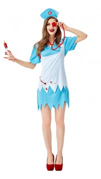 Halloween Sexy Women Cardiac Arrest Nurse Costume
