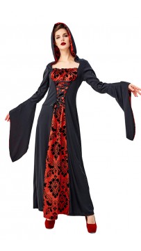 Halloween Cosplay Long Sleeve Ghost Vampire Dress 