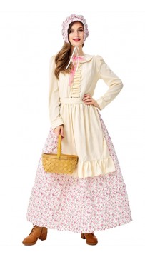 Coffee Pastry Chef Country Style Maid Dress