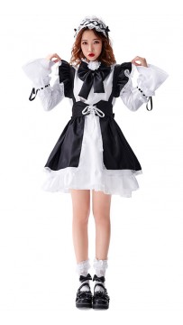 Halloween Loli Maid Black And White Lolita Costume