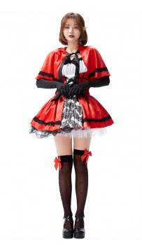 Halloween Gothic Red Riding Hood Adult Costume