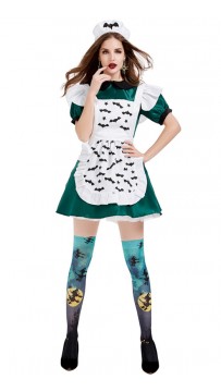 Halloween Magic Broom Evil Maid Costume