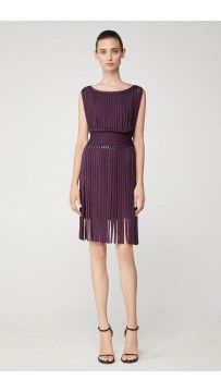 Herve Leger Portrait Fringe Ring Dress