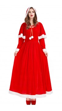 Christmas Eve Party Santa Shawl Dress