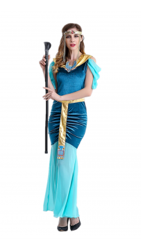 Blue Womens Egypt Goddess Halloween Costume